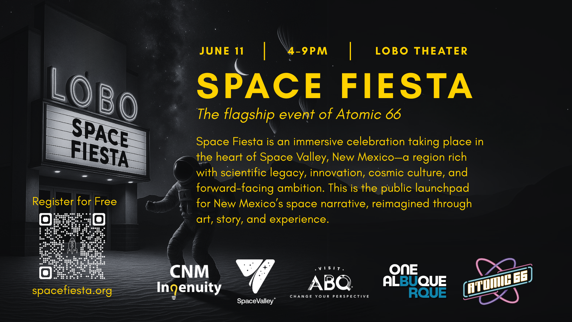 Space Fiesta June 11, 4-9pm at Lobo Theater